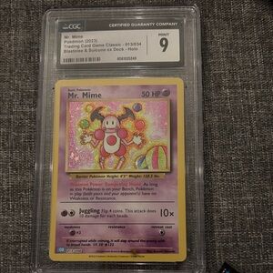Mr. Mime Holo Pokémon Card (CGC Graded)